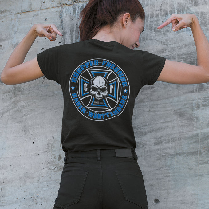 Chopper Freunde Damen T-Shirt "Rückendruck" – Produktansicht