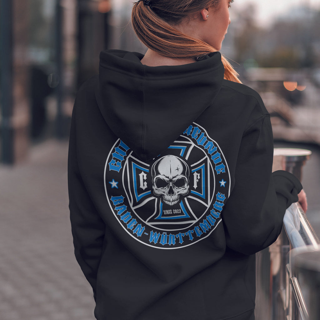 Damen Promo Hoodie Chopper-Freunde  " Vorder und Rückendruck"