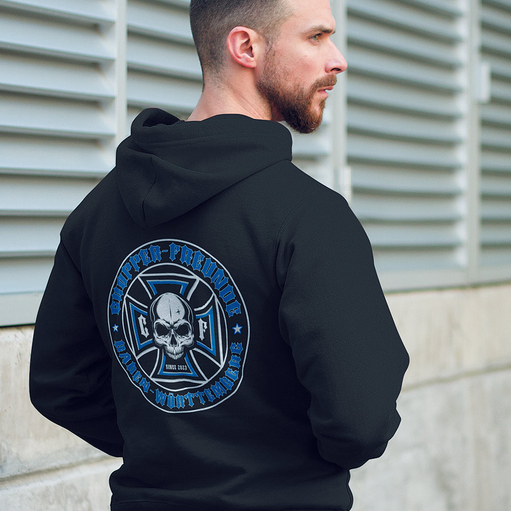 Unisex Oversize Hoodie Chopper-Freunde " Vorder und Rückendruck"