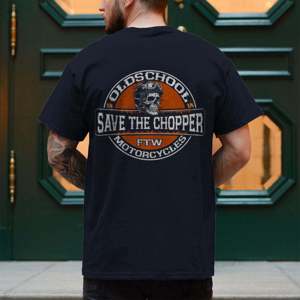 Herren T-Shirt Never Fuck A Fucker | Biker Statement Brust und Rückendruck Variante 5