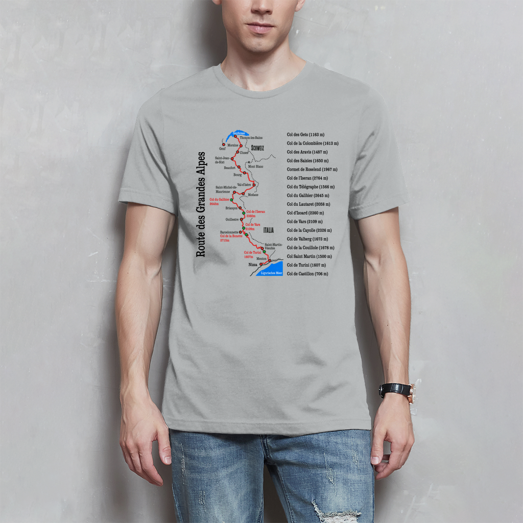 Grand Tour de Alpes, Motorrad, T-Shirt, Variante 1