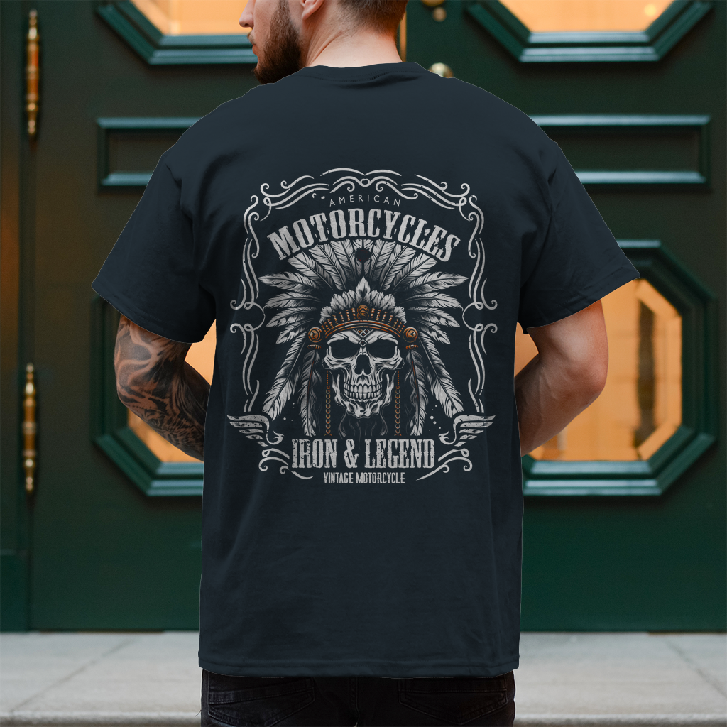 Biker T-Shirt "Motorcycles Iron &Legend" Indian Biker