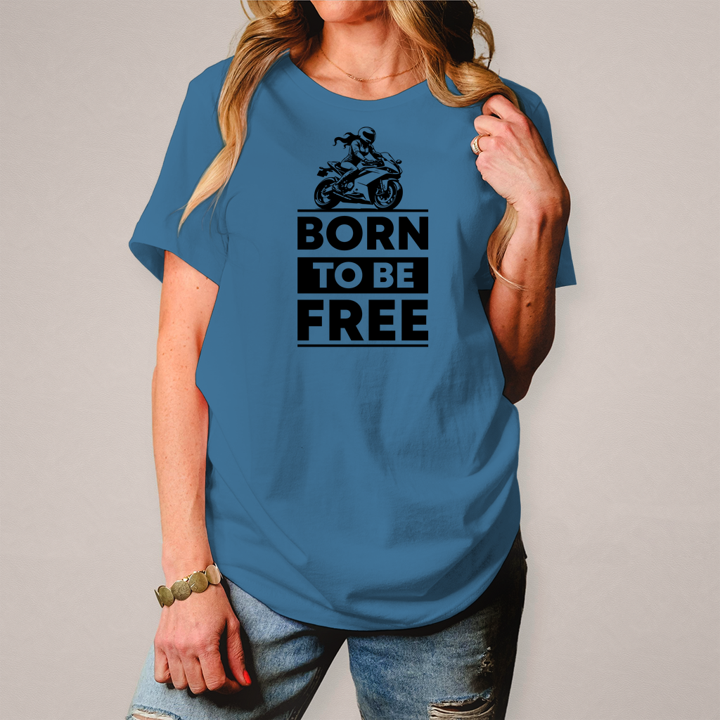 Damen T-Shirt "Born To Be Free"