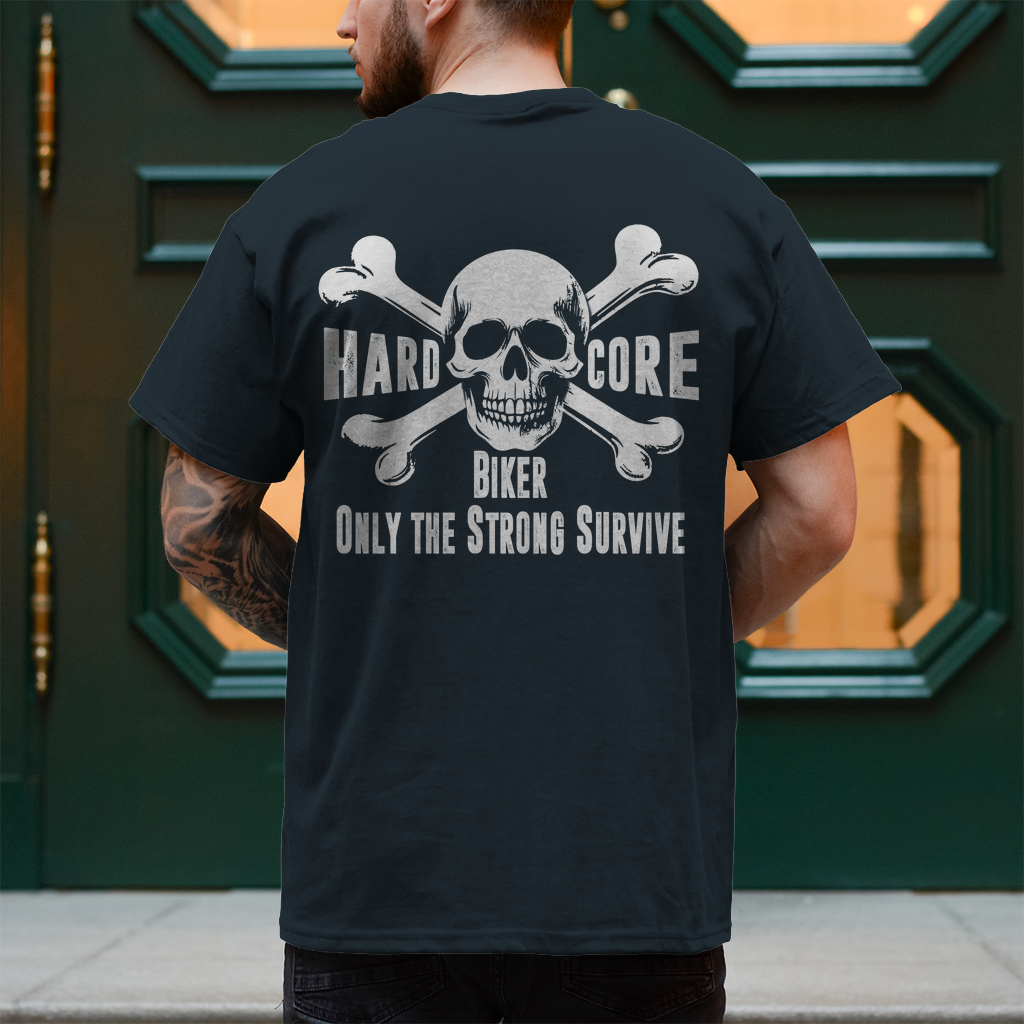 Biker T-Shirt "Hard Core Biker" Rückendruck