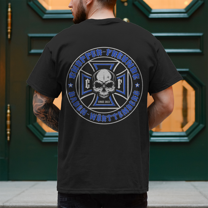 Herren T-Shirt Rücken Logo – Produktansicht