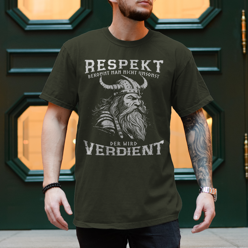 Herren T-Shirt Respekt Wikinger