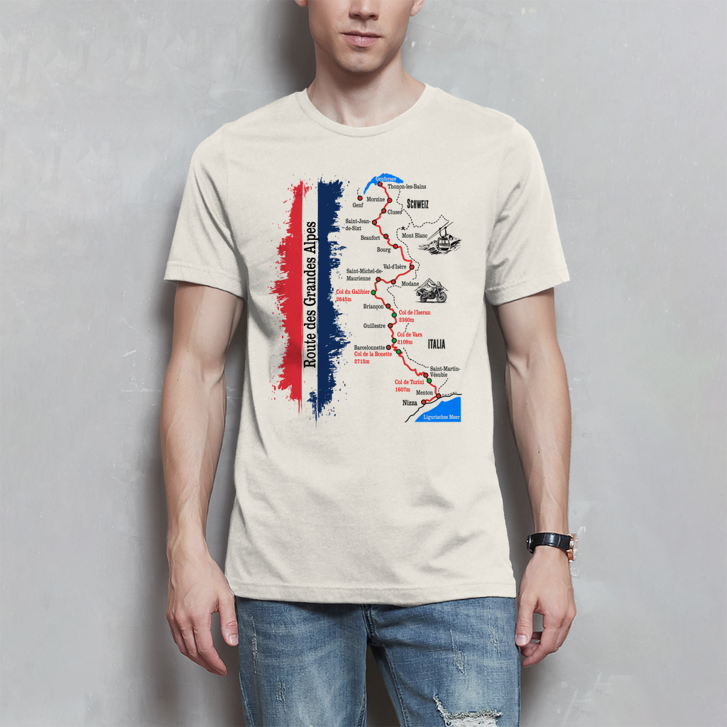 Grand Tour de Alpes, Motorrad, T-Shirt, Variante 2