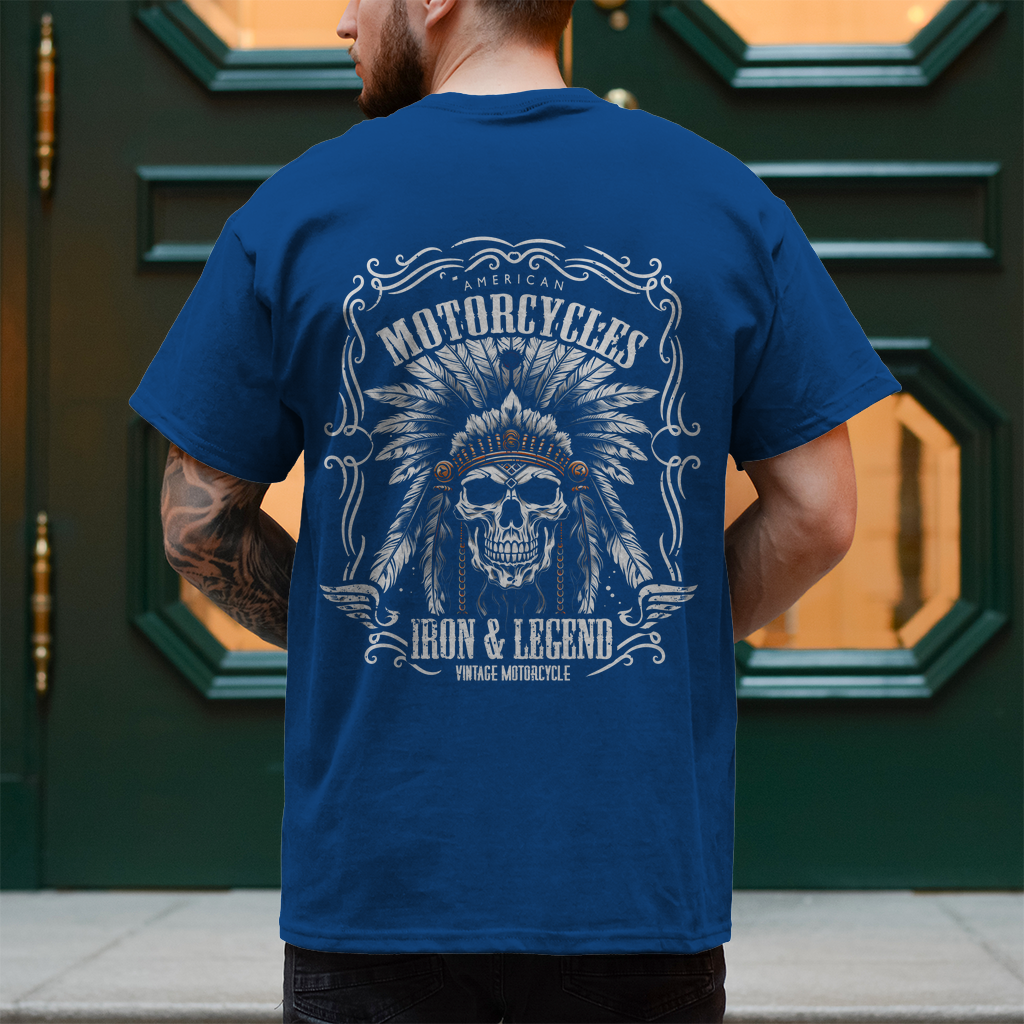 Biker T-Shirt "Motorcycles Iron &Legend" Indian Biker 