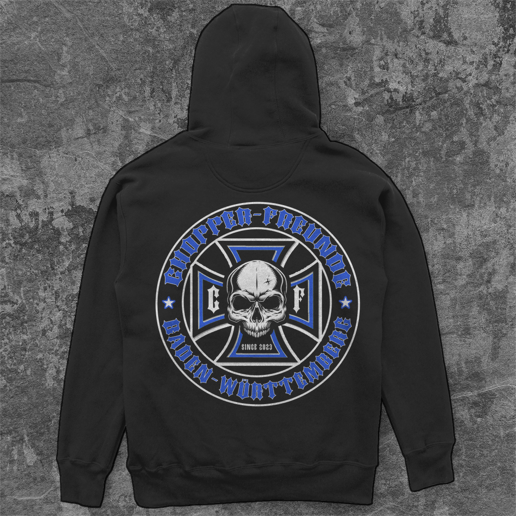 Unisex Oversize Hoodie Chopper-Freunde " Vorder und Rückendruck"