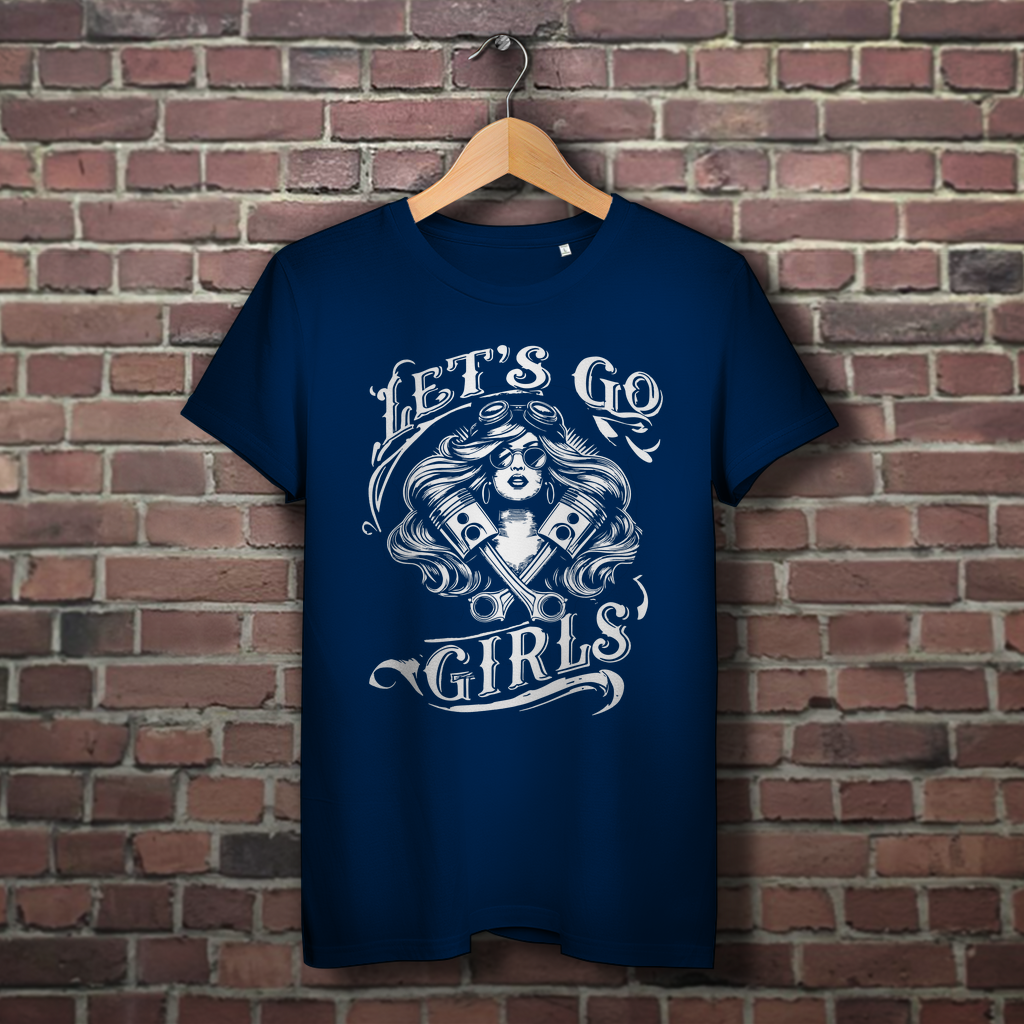 Damen Premium Bio Biker T-Shirt "Let´s Go Girls"