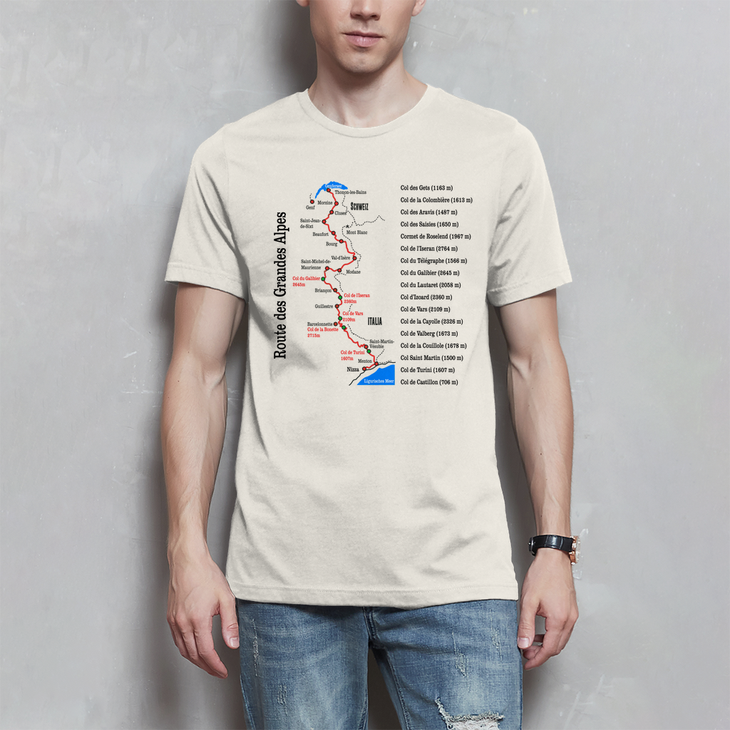 Grand Tour de Alpes, Motorrad, T-Shirt, Variante 1