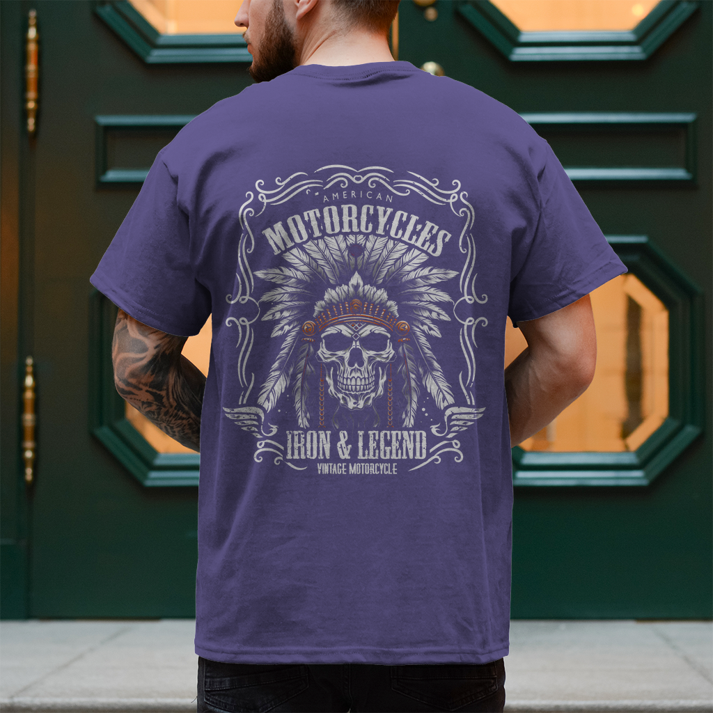 Biker T-Shirt "Motorcycles Iron &Legend" Indian Biker