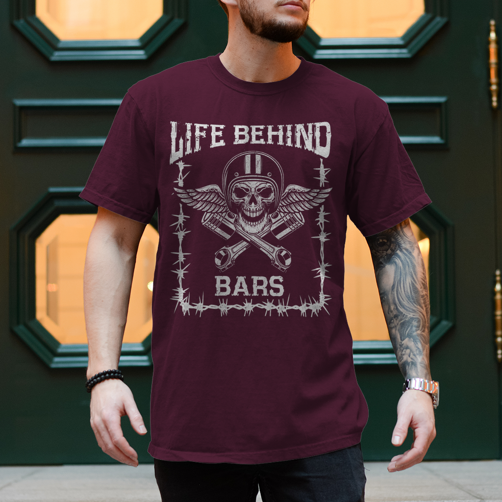 Biker T-Shirt "Life behind bars"