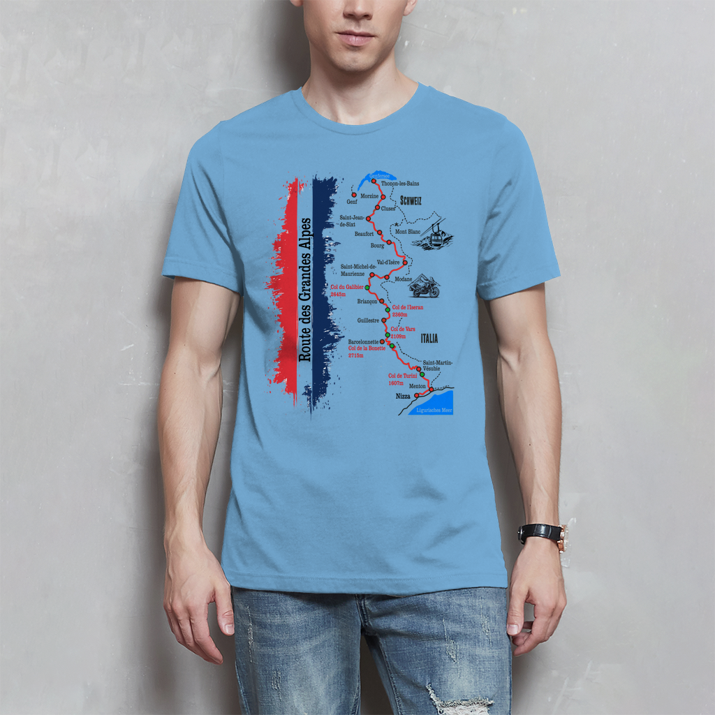 Grand Tour de Alpes, Motorrad, T-Shirt, Variante 2