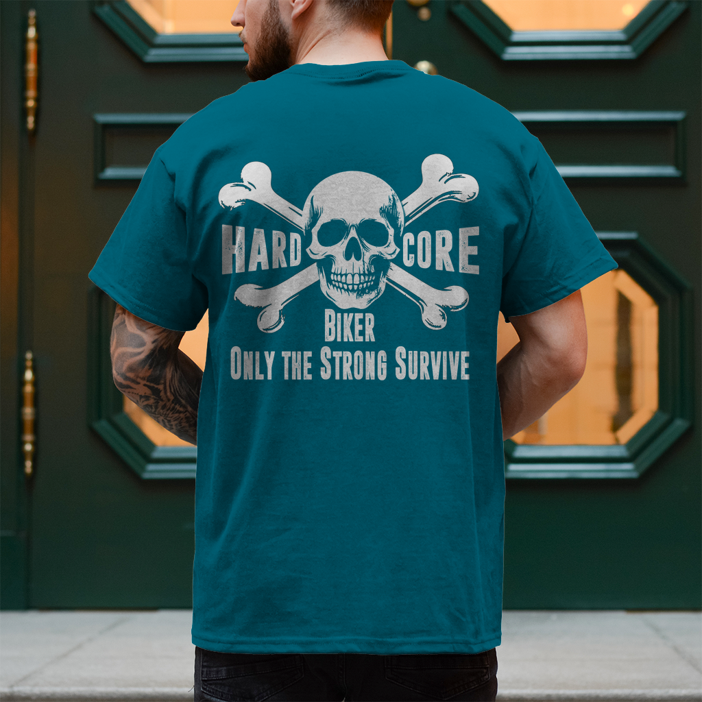 Biker T-Shirt "Hard Core Biker" Rückendruck