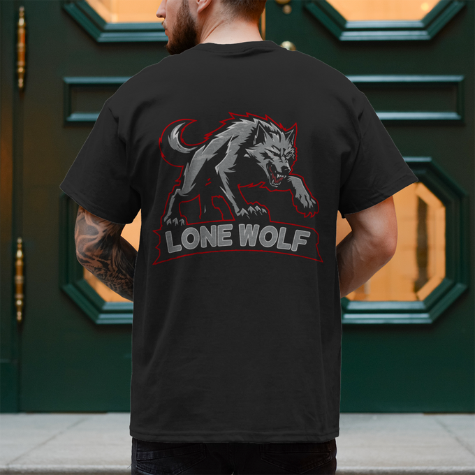 Herren T-Shirt Lone Wolf – Rückansicht