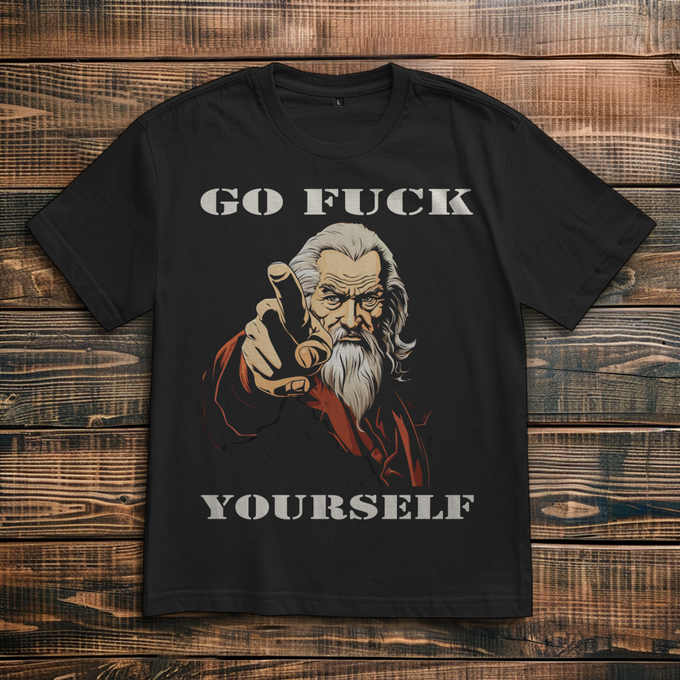 Biker T-Shirt: „Go F*ck Yourself“ 2 – Vorderansicht