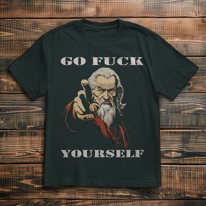 Biker T-Shirt: „Go F*ck Yourself“ 2 – Vorderansicht