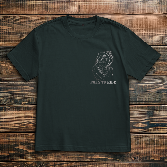 Oversize T-Shirt Born To Ride – Vorderansicht