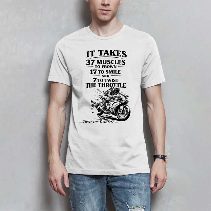 Biker T-Shirt: Twist The Throttle – Vorderansicht