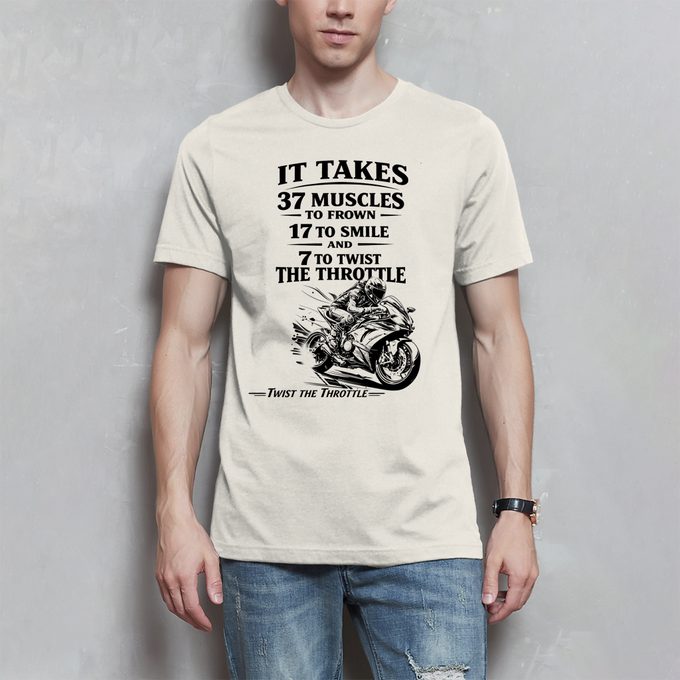 Biker T-Shirt: Twist The Throttle – Vorderansicht