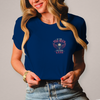 Damen Biker T-Shirt – Brust und Rückenprint 