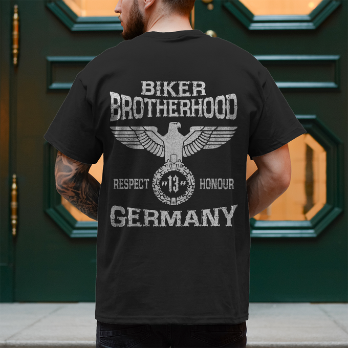 Herren T-Shirt Biker Biker Brotherhood Variante 100 – Rückansicht