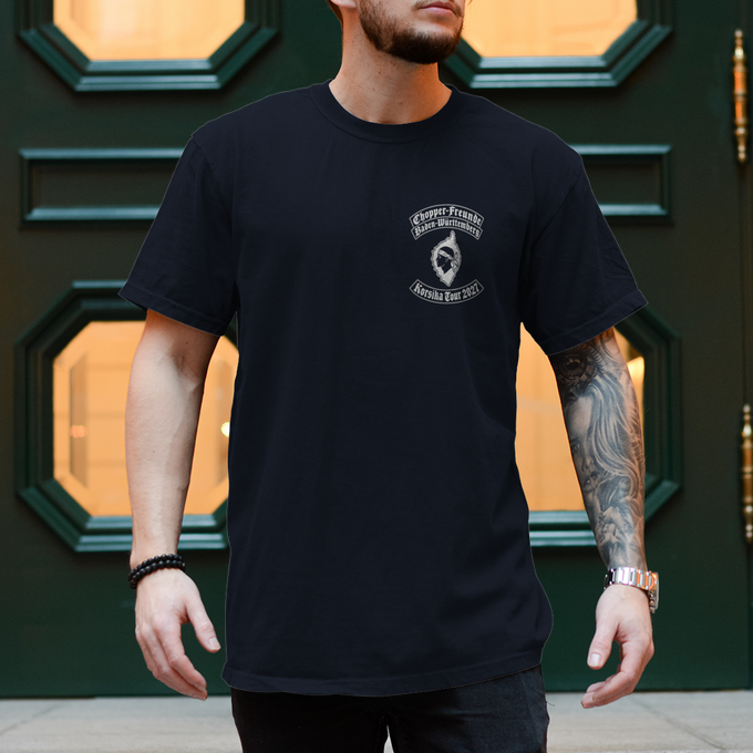 Herren T-Shirt Korsika Tour 2027 – Vorderansicht