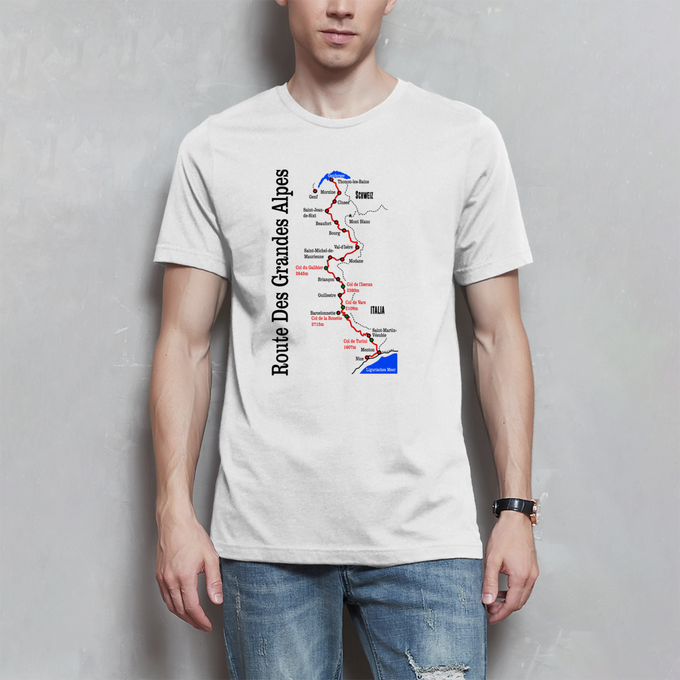 Herren T-Shirt Route Des Grandes Alpes – Vorderansicht