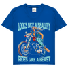 Damen Basic V-Neck T-Shirt Looks Like A Beauty Rides Like A Beast