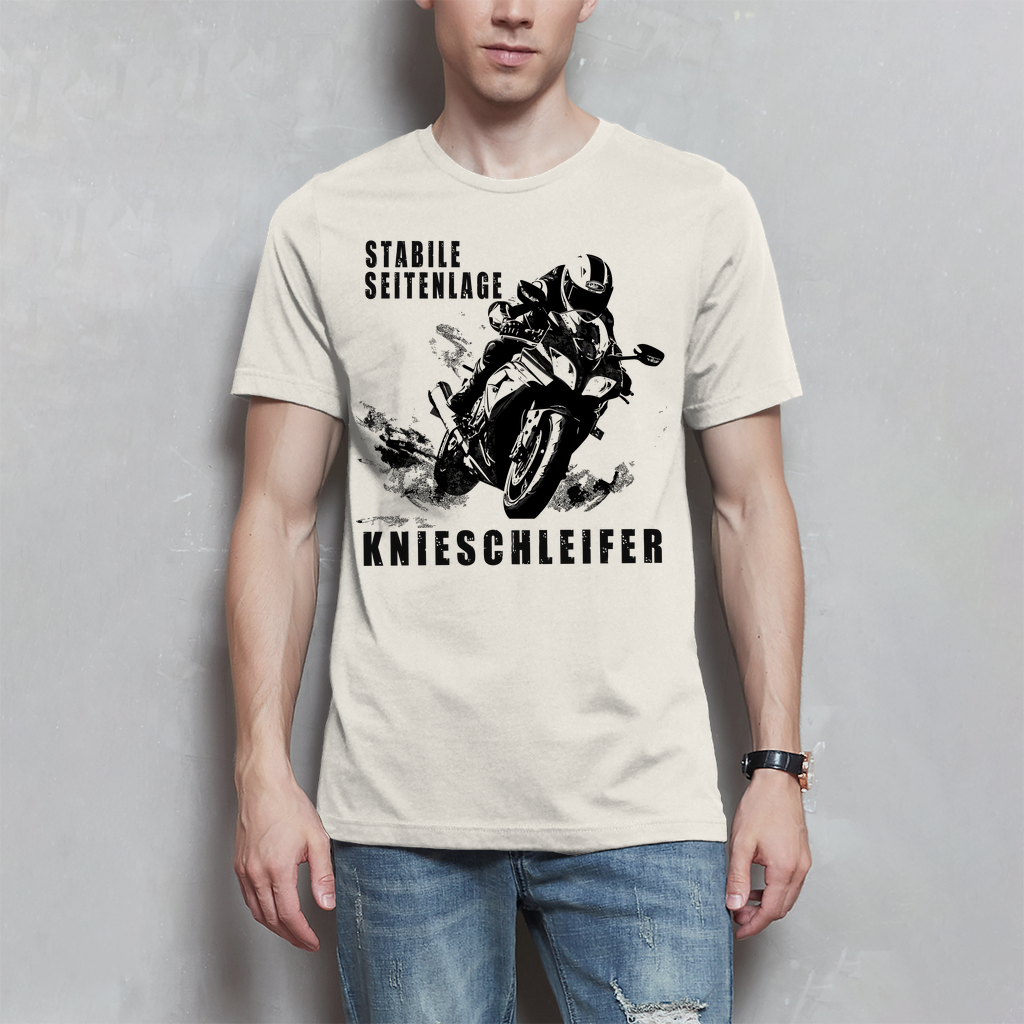 Herren T-Shirt "Stabile Seitenlage Knieschleifer" Variante 1