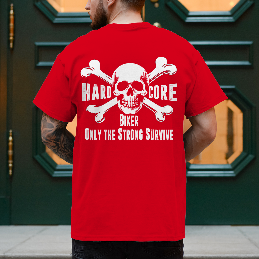 Biker T-Shirt "Hard Core Biker" Rückendruck