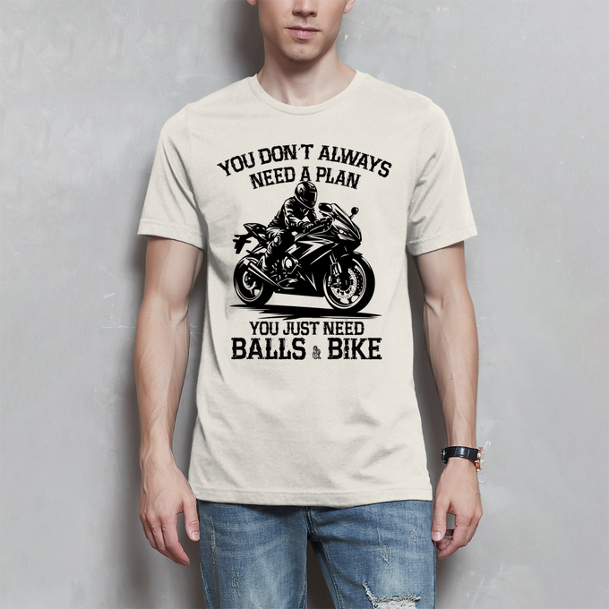 Herren T-Shirt Herren T-Shirt "You Don 't Always Need A Plan Bro, Sometimes – Produktansicht