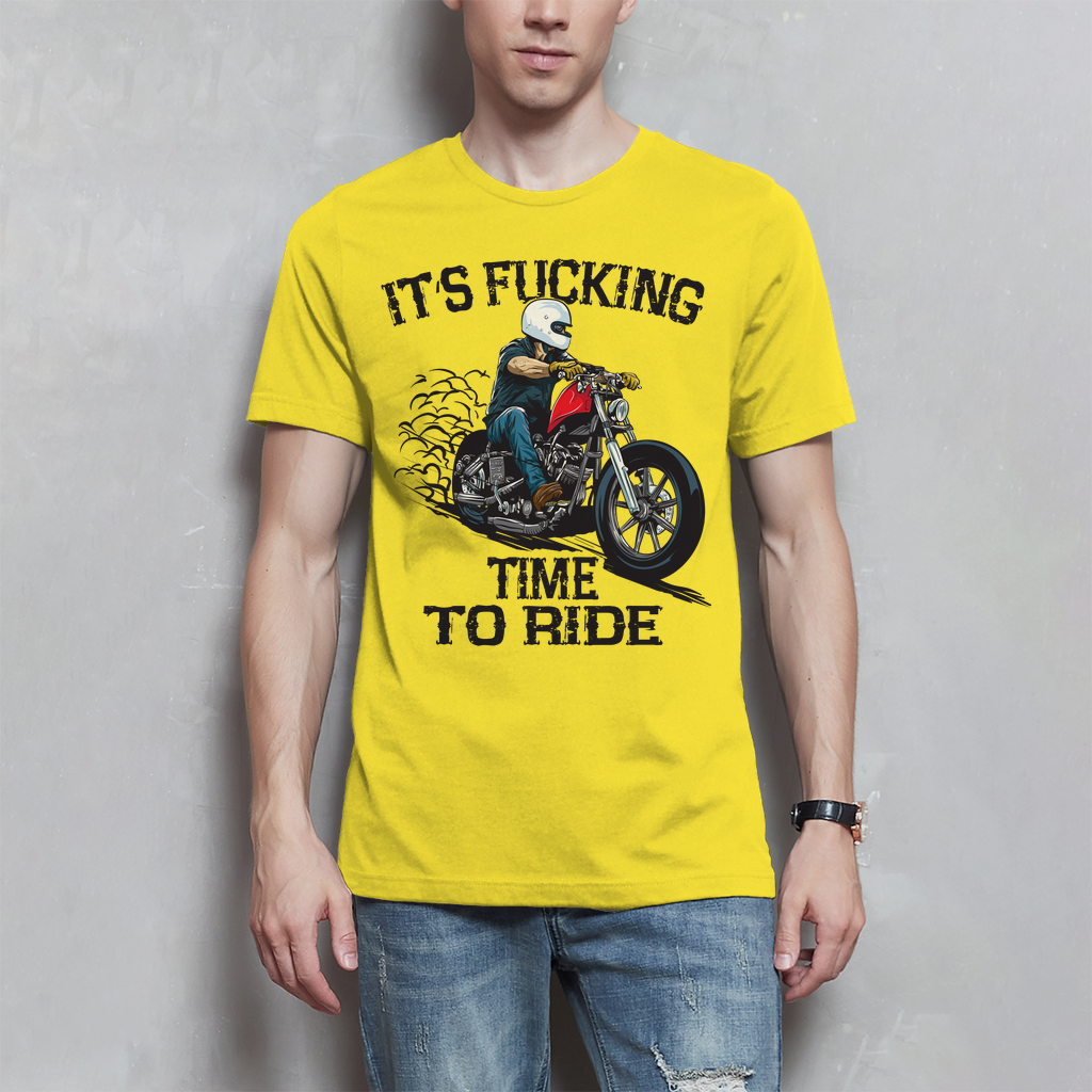 Biker Motorrad T-Shirt" It´s Fucking Time To Ride" Variante 1