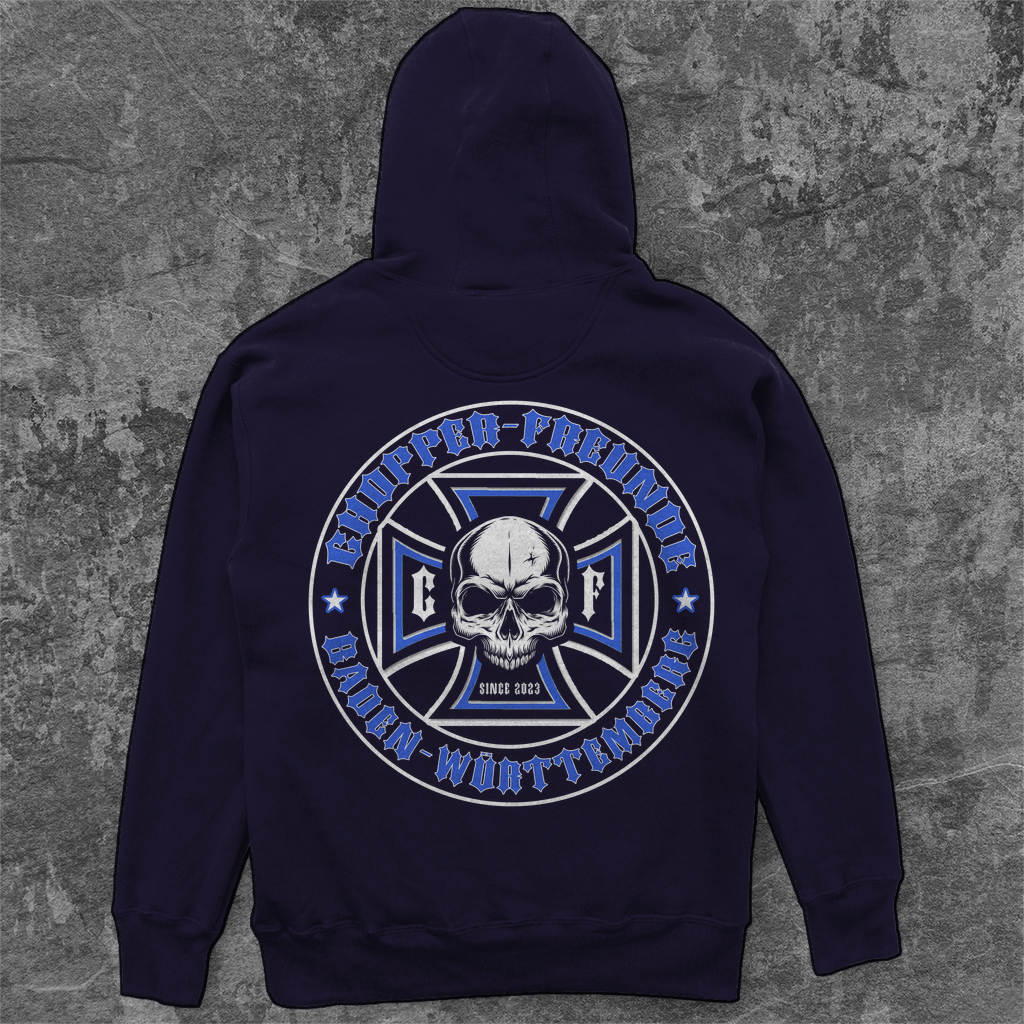 Unisex Oversize Hoodie Chopper-Freunde " Vorder und Rückendruck"