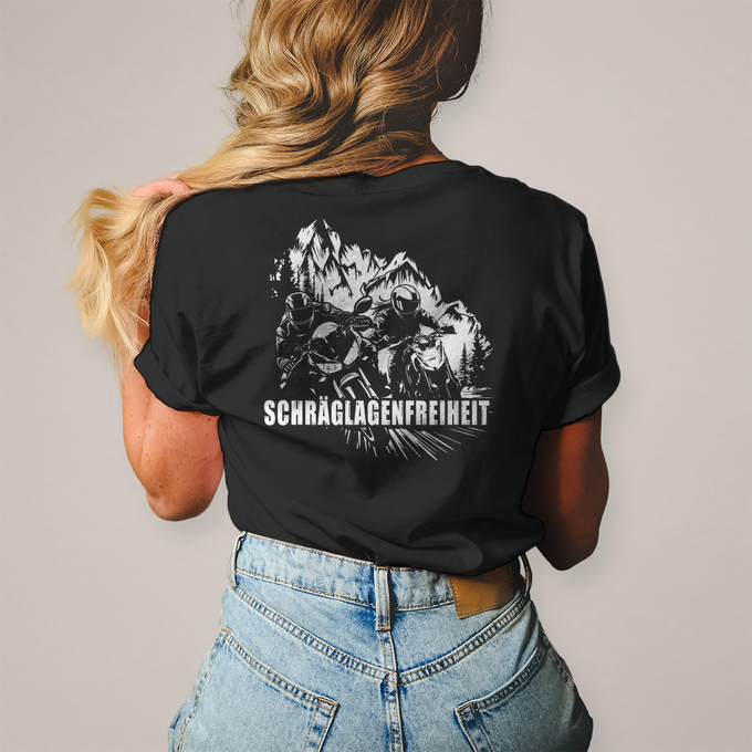 Damen T-Shirt Kurvensüchtig Frau – Produktansicht