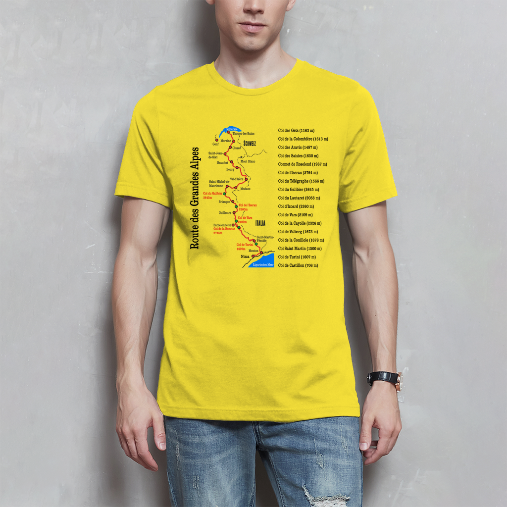 Grand Tour de Alpes, Motorrad, T-Shirt, Variante 1