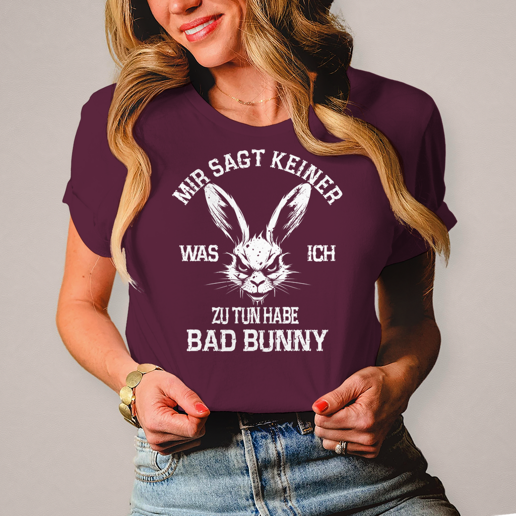 Bikerinnen Damen T-Shirt "Bad Bunny Shirt – Mir sagt keiner, was ich zu tun habe!"