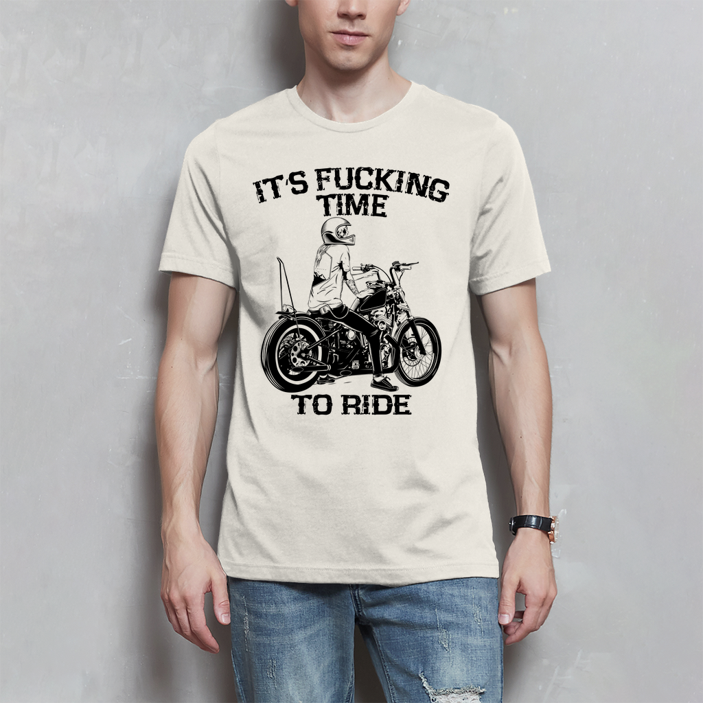 Biker Motorrad T-Shirt" It´s Fucking Time To Ride" Variante 5