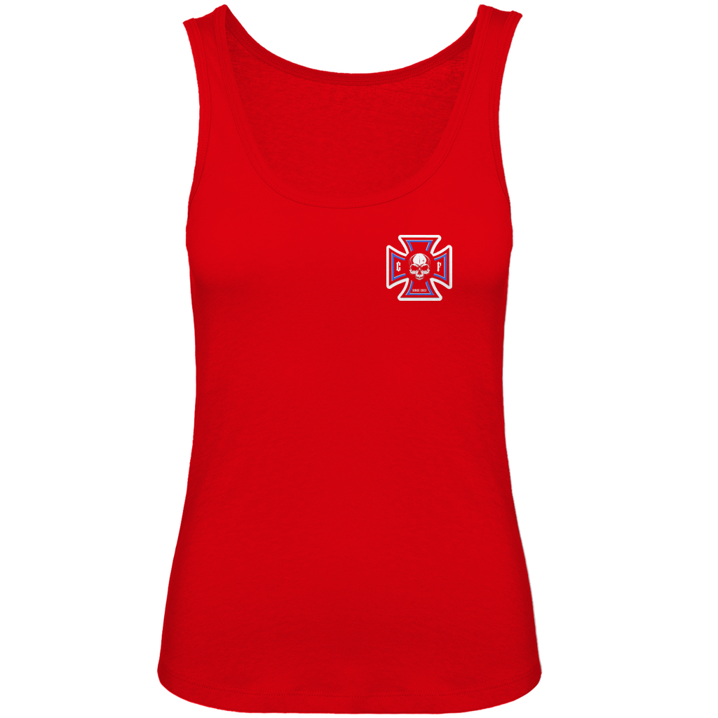 Damen Premium Organic Tank Top Chopper-Freunde T-Shirt " Vorder und Rückendruck"