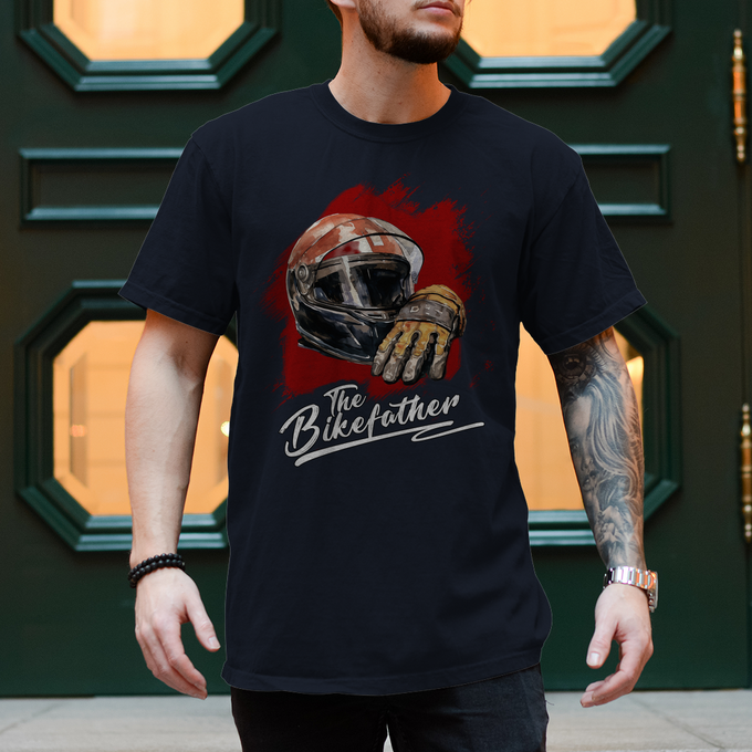 Biker T-Shirt " The Bikefather " Variante 4 – Produktansicht