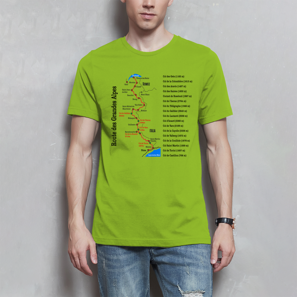 Grand Tour de Alpes, Motorrad, T-Shirt, Variante 1