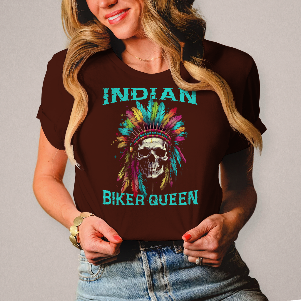 Damen Biker T-Shirt "Indian Biker Queen"