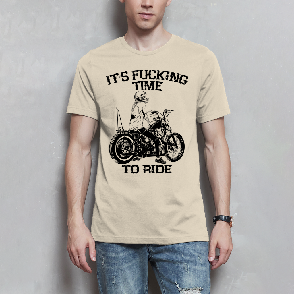 Biker Motorrad T-Shirt" It´s Fucking Time To Ride" Variante 5