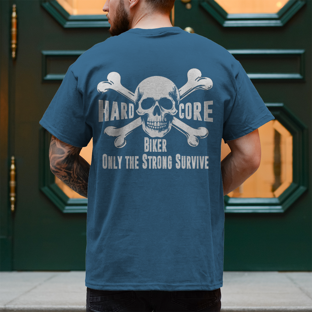 Biker T-Shirt "Hard Core Biker" Rückendruck