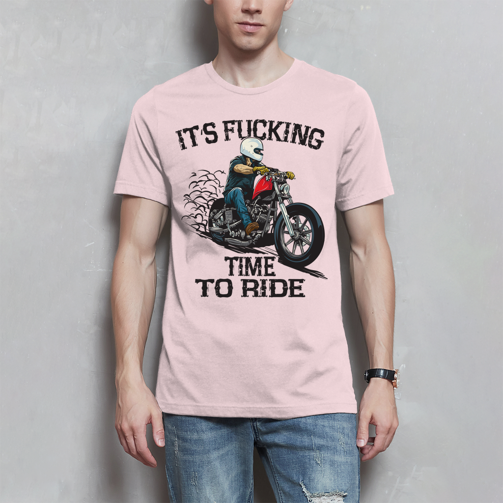 Biker Motorrad T-Shirt" It´s Fucking Time To Ride" Variante 1