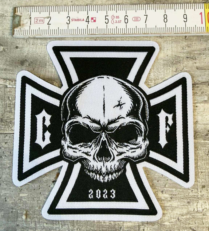Chopper Freunde Kreuz Patch – 9 cm – Aufbügelbar & detailreich gewebt 12.-€ Inkl. Versand Bitte seperat bestellen – Produktansicht