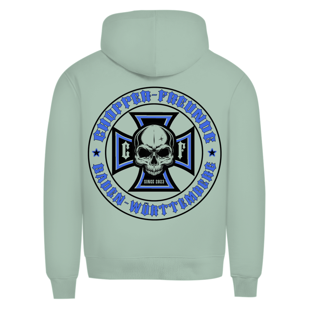 Chopper Freunde Herren Premium Bio Hoodie Brust und Rückendruck