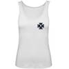 Damen Premium Organic Tank Top Brust logo