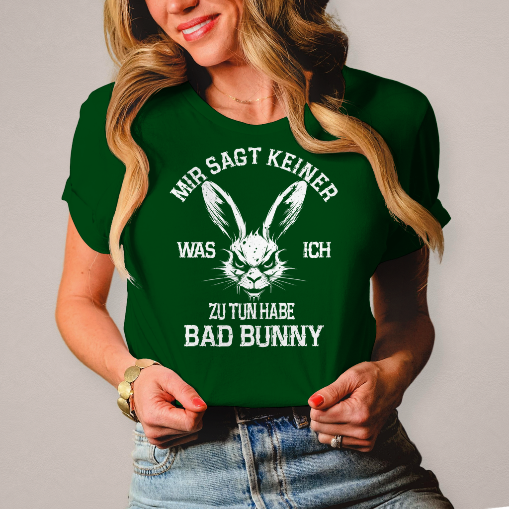 Bikerinnen Damen T-Shirt "Bad Bunny Shirt – Mir sagt keiner, was ich zu tun habe!"